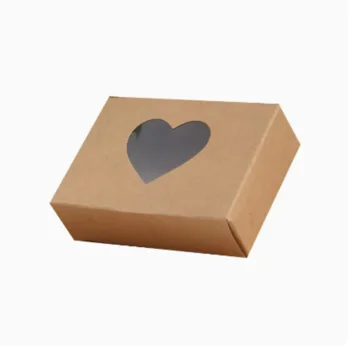 Wholesale custom packaging box jewelry tea air cushion packaging kraft paper window box