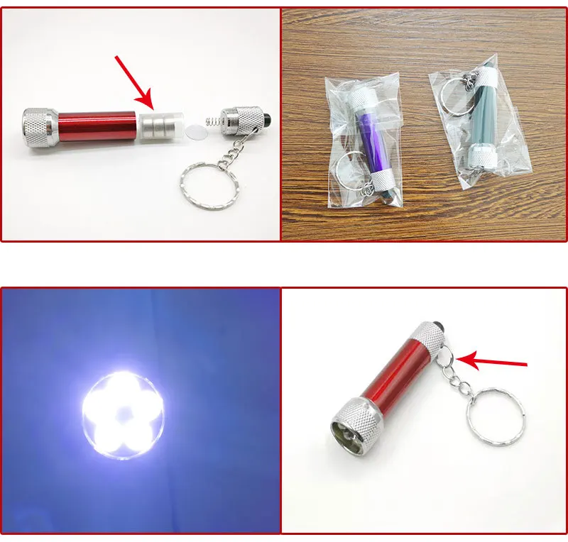 32 Pezzi Portachiavi Torcia - Mini Luci LED Con Moschettone, Per Outdoor E Emergenze