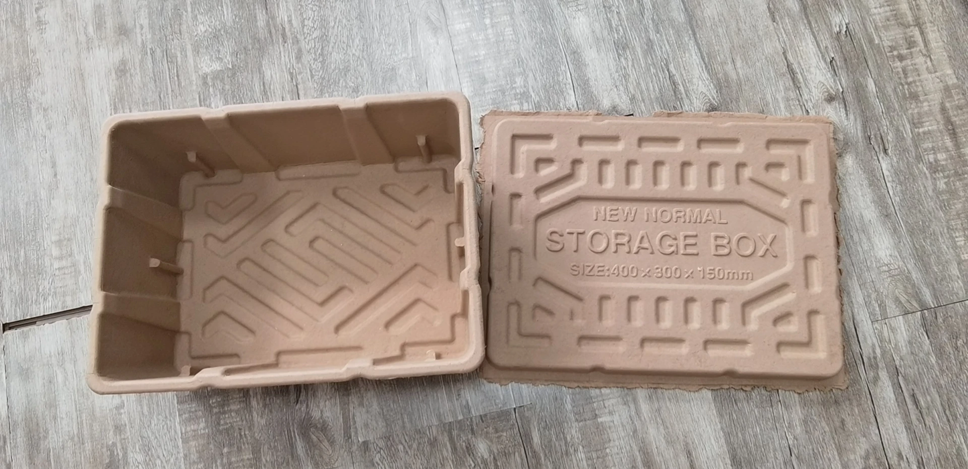 Custom Paper Pulp Packaging Container Box Molded Pulp Box with Lid of Recycled Paper Material
