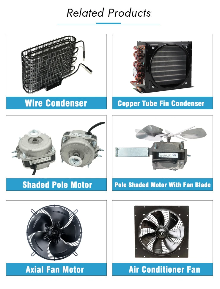 Refrigeration Condenser Evaporator With Copper Tube Aluminum Fin Air