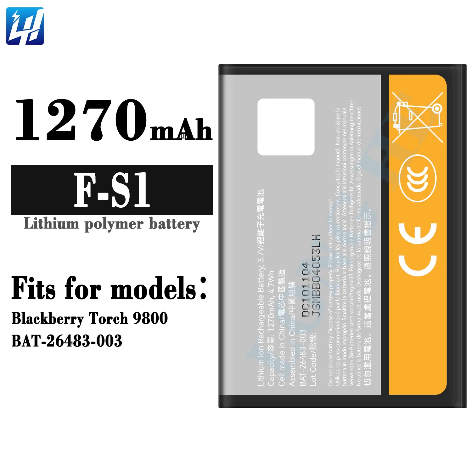 BATTERIA F-S1 COMPATIBILE PER BLACKBERRY TORCH 9800 9810