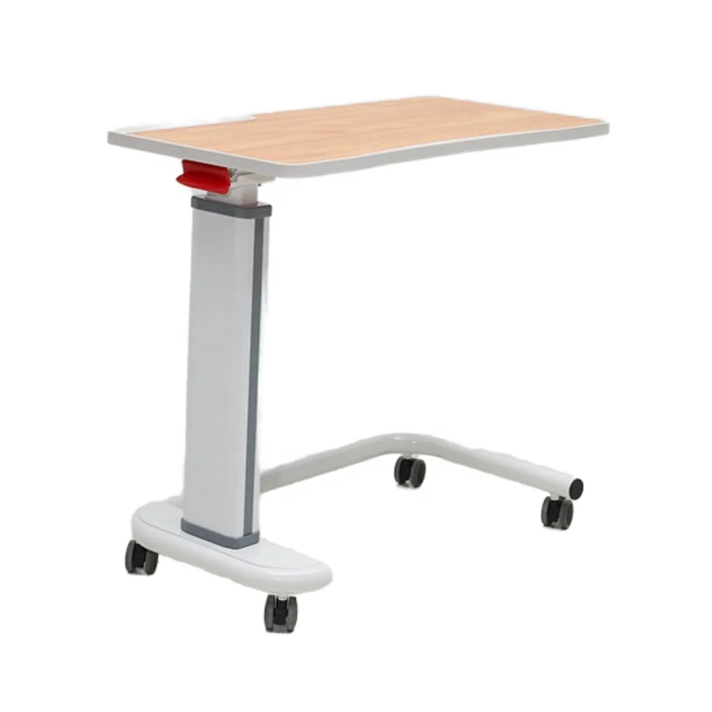 Clinical Modern ABS Over-Bed Table Fireproof Surface Height Adjustable Hospital Hotel Mall Supermarket Commercial Use Patient 3