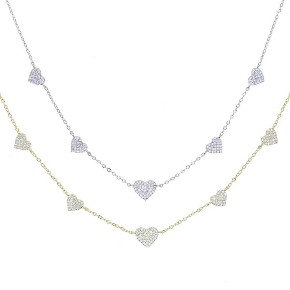 Heart Charm Link Chain Fashion Necklace 