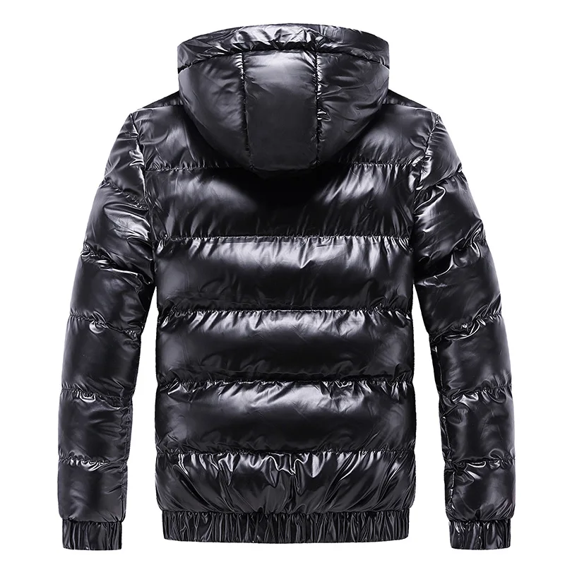Printed Winter Men's Jacket Casual Cardigan Bright Down Cotton Coats_voghion.com