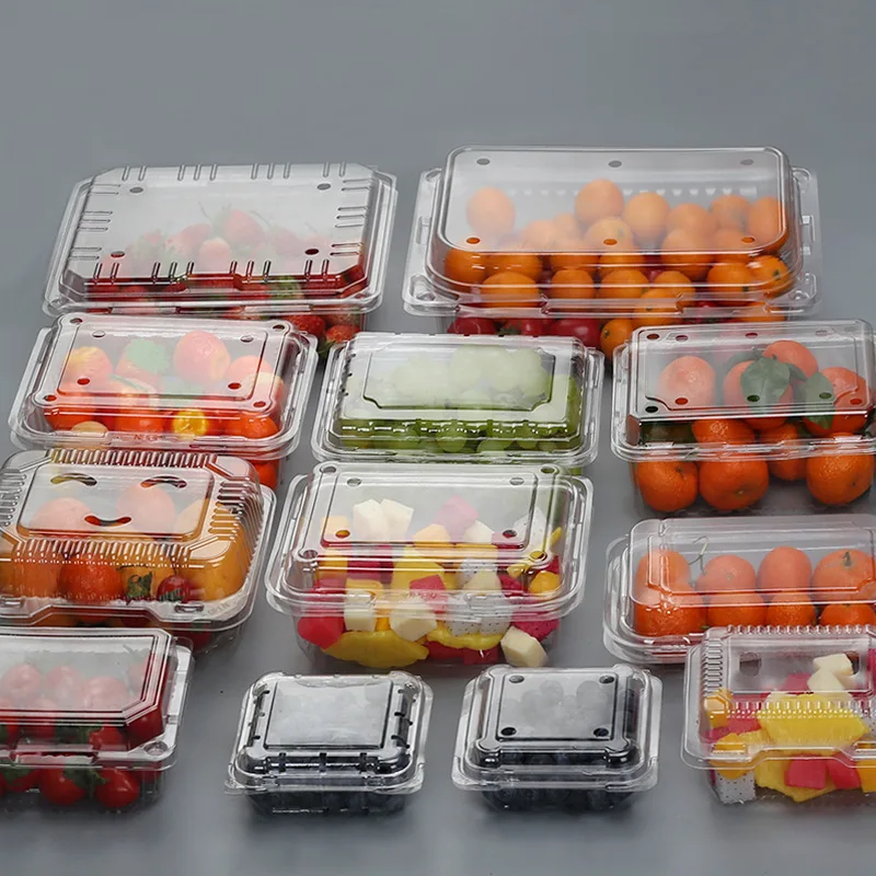 Disposable Plastic Clamshell Fruit Packaging Container Freshkeeping
