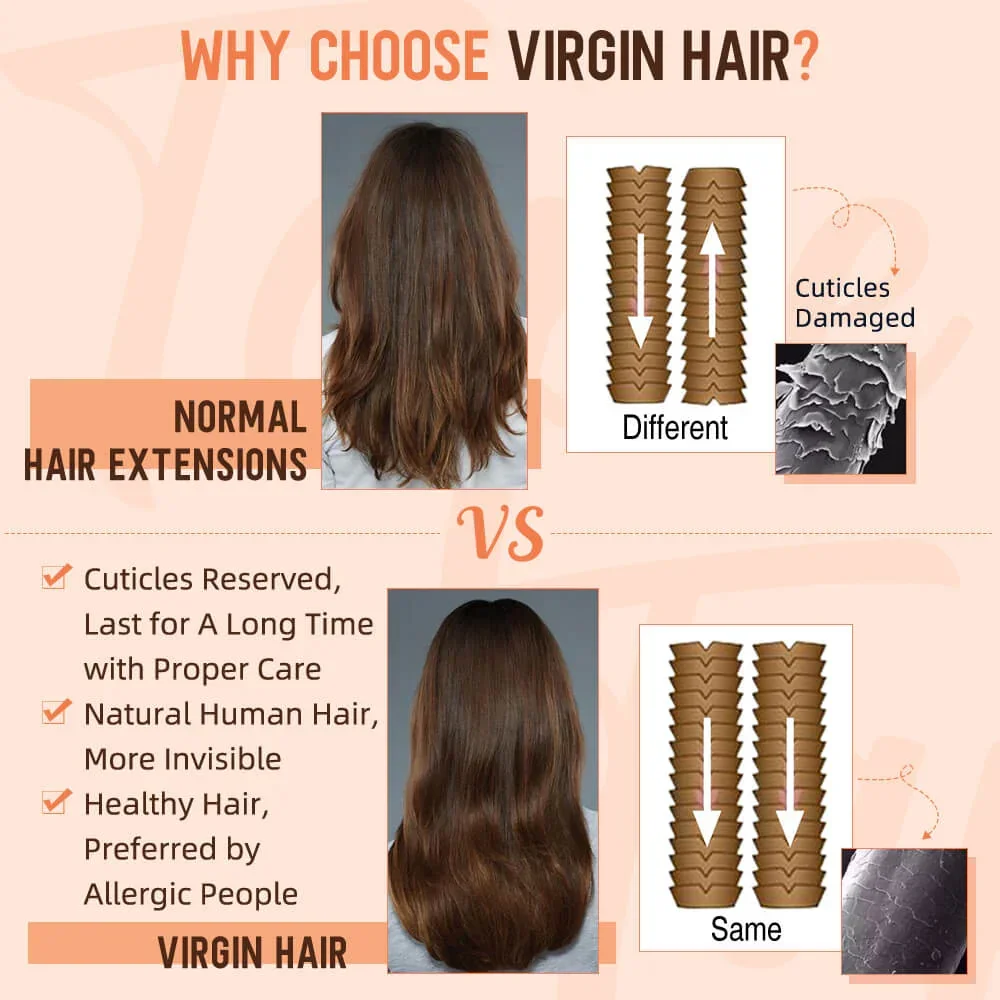 LaaVoo Virgin Injected Tape in Hair Extensions 100% Real Brazilian Hair 5Pcs&20Pcs Pure Color_voghion.com