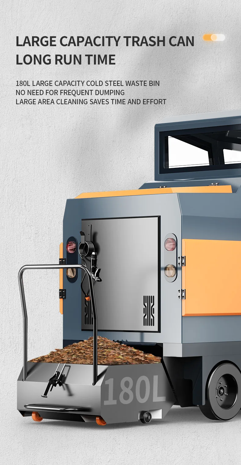 Chancee U190c Battery Operated Parking Lot Vacuum Sweeper Automatic