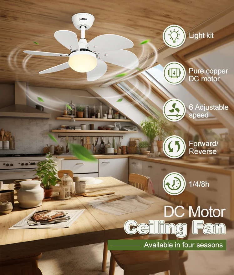 1stshine Zhongshan Multifunction Modern White Ceiling Fan Light Wooden