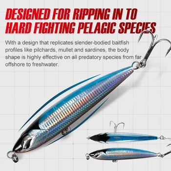 CHEERY 160mm/190mm Top Water Good Floating Pencil Big Lure Bass, Long Casting Artificial Hard Bait Fishing Lures – Pencil – view 5