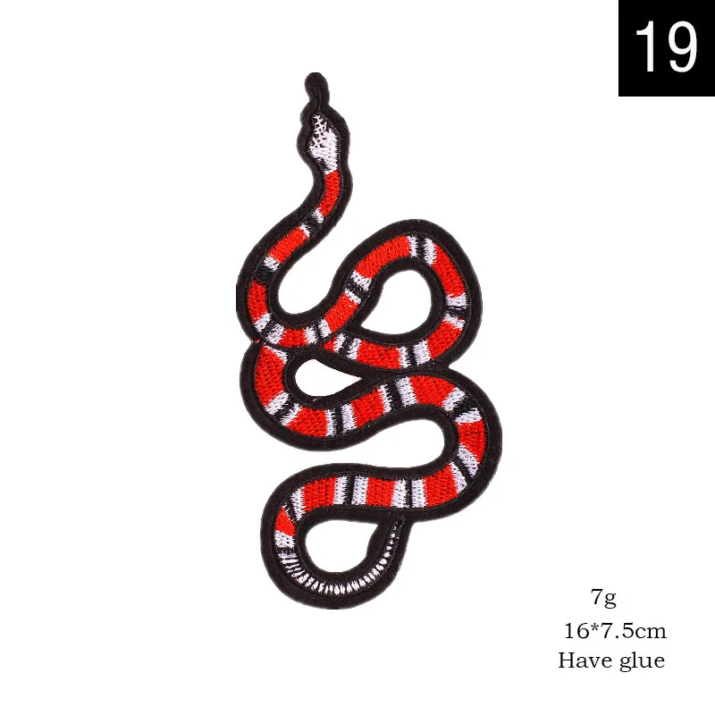 Cheap Animal Sew on Embroidery Patch for Clothing Embroidered Snake Logo Patches