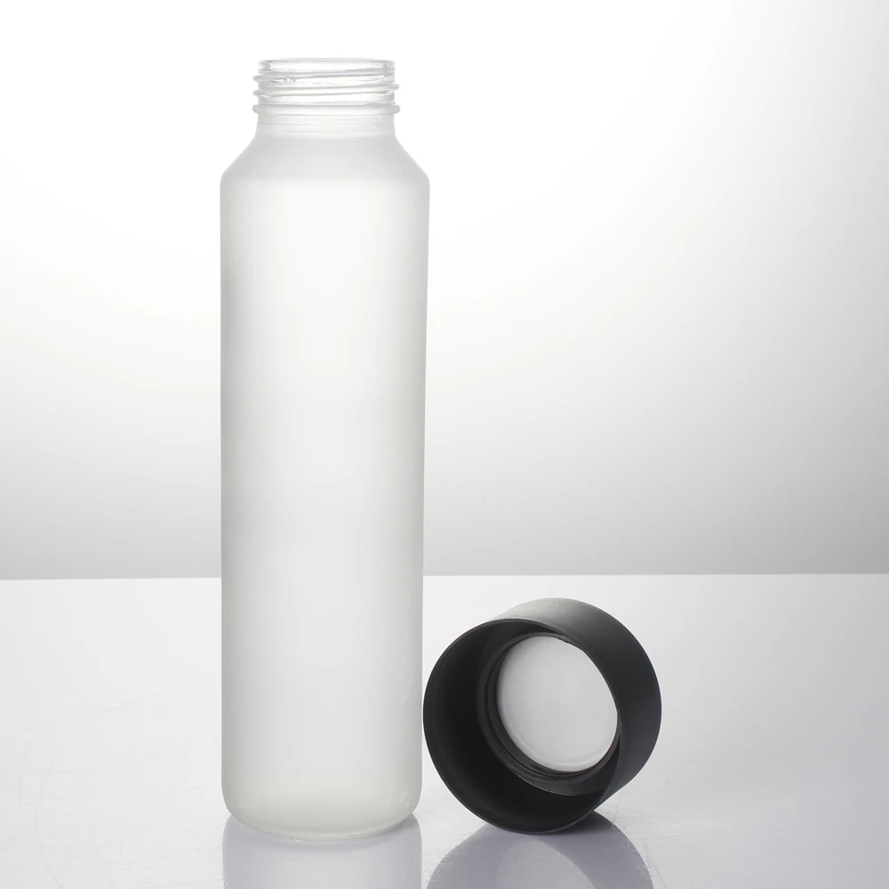 Screen Printing Transparent 800ml 750ml 500ml 375ml 200ml High Flint Juice Drink Beverage Mineral Water Voss Glass Bottle