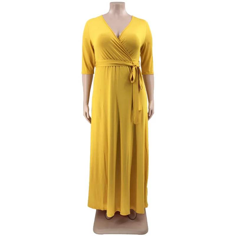 loose fitting plus size dresses Chic Plus Size Summer Hollow V-Neck Dress for Women