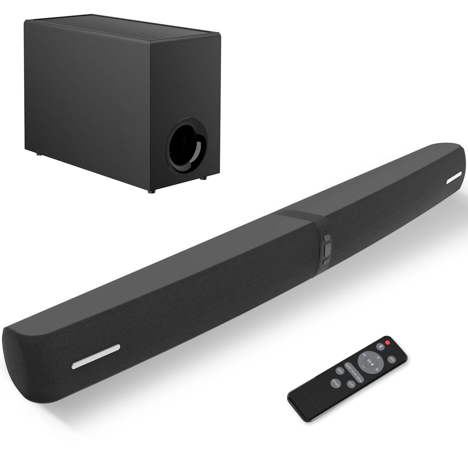 Sound bar with Subwoofers 110W Soundbars for Tv with ARC/OPT/AUX/BT Connections Home