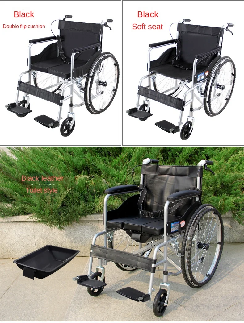 Wholesale Price for Manual Wheelchairs Light Weight Wheelchair Carton Folding Convenient Aluminum Alloy Body Health Care 12 KG