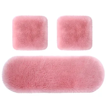 Universal Fluffy Faux Fur Long Plush Auto Car Front Seat Cushion Cover Warm