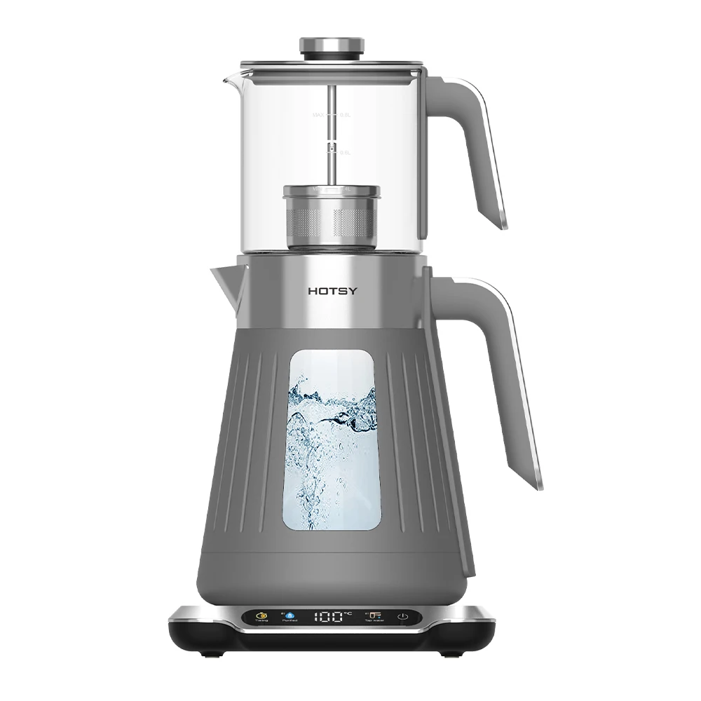 Hotsy Middle East Arabic Coffee Make Electric Samovar Teapot 2 Layer Electric Kettles Glass With Tea Maker
