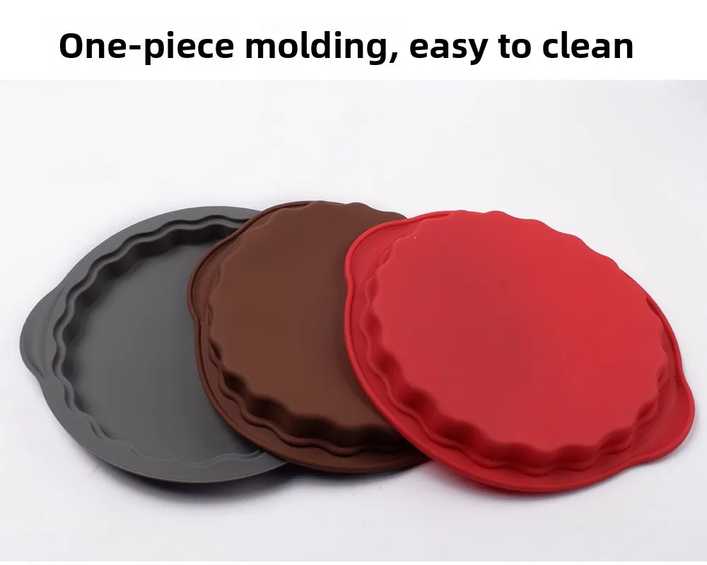 Circular Silicone Mold for Pizza Qi Feng Bread Cake Embryo Baking DIY Air Fryer Oven Mold-Cake Tools factory