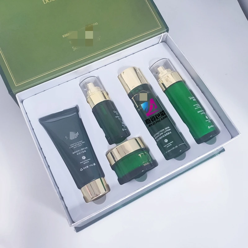 Glass Cosmetic Jar Wholesale 30g 50g 40ml 100ml 120ml Cosmetic Glass Bottle Sets Glass Jar For Skincare Face Cream Lotion Bottle