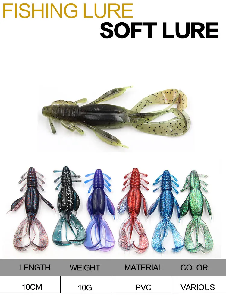 ソフトプラスチック製緑色ルアー Fishing-Lure-Artificial-Soft-