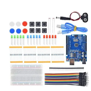 Starter Kit For UNO R3 Mini Breadboard LED Jumper Wire Button For Arduino Diy Kit School Education Lab