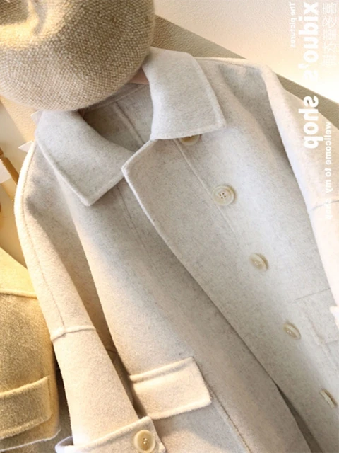 Прямая продажа с фабрики детская одежда От 3 до 7 лет изысканный Двусторонняя теплая плотная куртка для девочек Классический Зимнее шерстяное пальто мальчиков