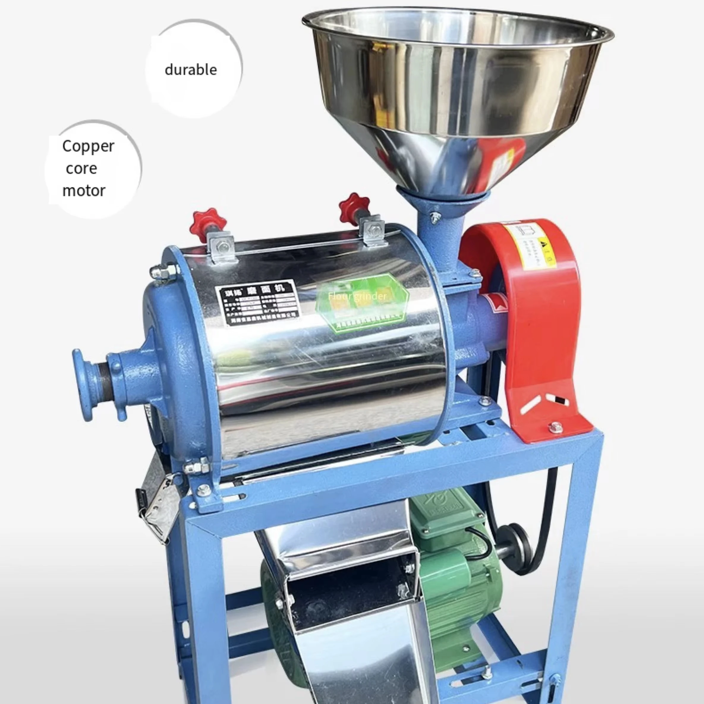 Small Automatic Household Flour Grinding Machine Wheat and Corn Cereal Bran Separator Used Plant Mill