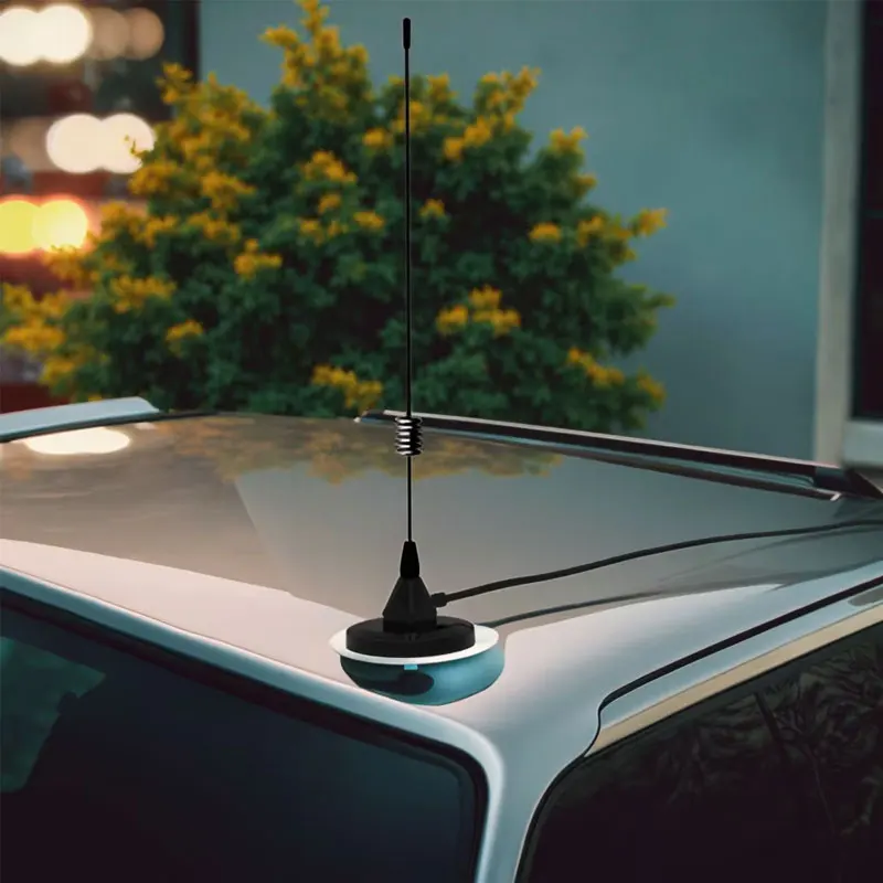 Omnidirectional 1.8dBi 223-235MHz Vehicle Magnetic Antenna with Suction Cup Base