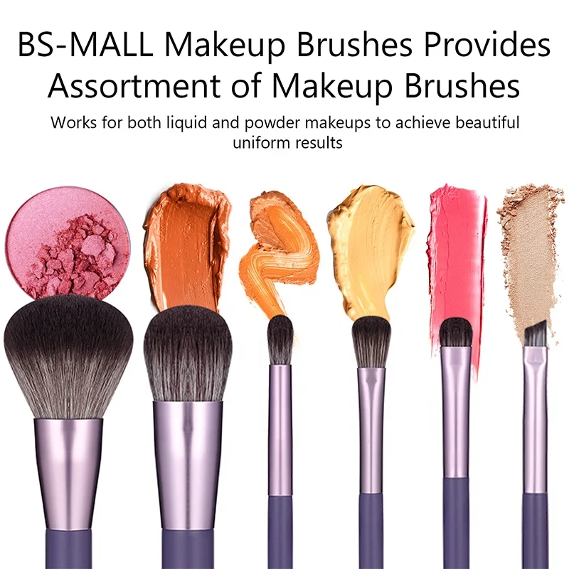 BS-MALL High Quality Private Label Travel Make up Brushes 7pcs Makeup Brush  with Bag Vendor