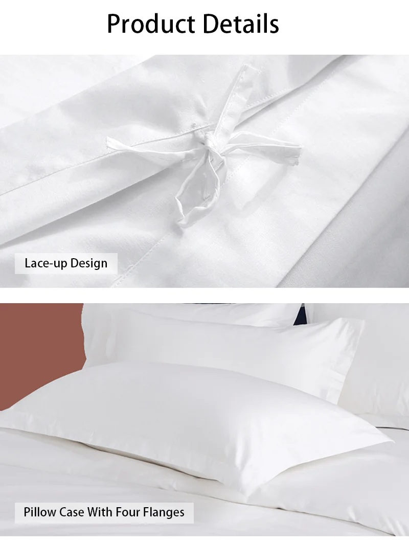 Hotel Luxury Cotton Custom Bedding Set 3 4 6 7 Pieces Bed Sheet Pillow