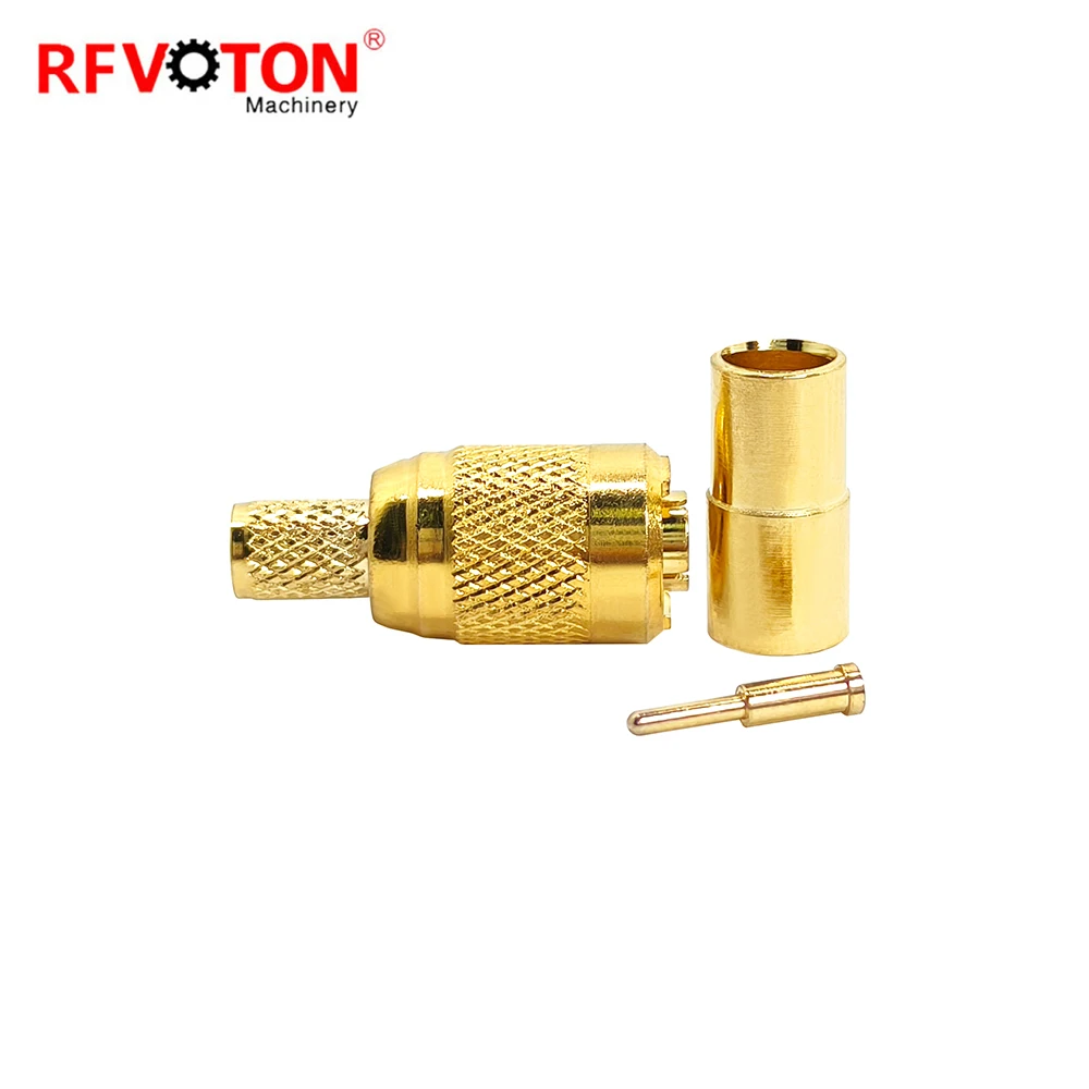 Factory Supply 12-32 UNF Male Crimp Rf Coaxial Connector   RP Reverse Polarity Rf Cable Coax Coaxial Connector Converter Rohs