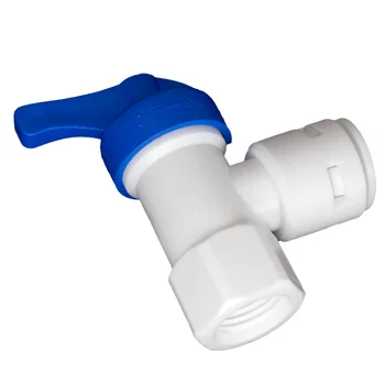 Reverse Osmosis System hand valve ball valve 1/4" 3/8" OD RO Water Plastic Quick Fitting connector