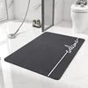 Rainbow Fleece Bathroom Mat - Navy Blue with Letters