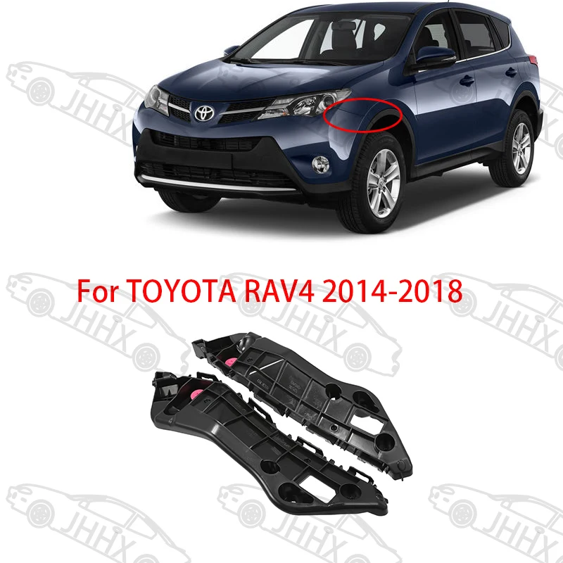 2 Supports De Retenue Pare-choc Avant Pour Toyota RAV4 2016-2018 - Noir, Direct Remplacement