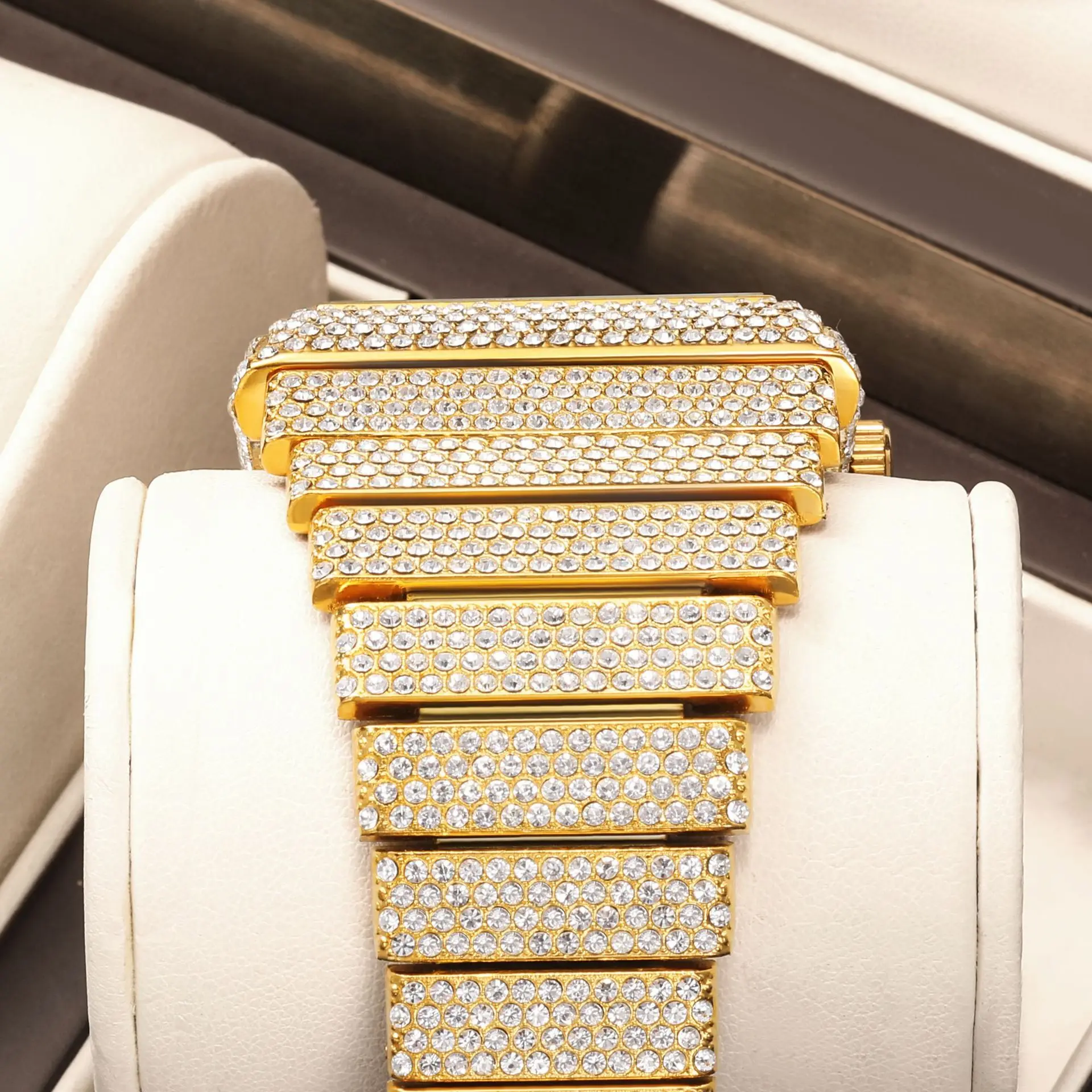Rectangular Diamond Quartz Women's Watch OM-223440