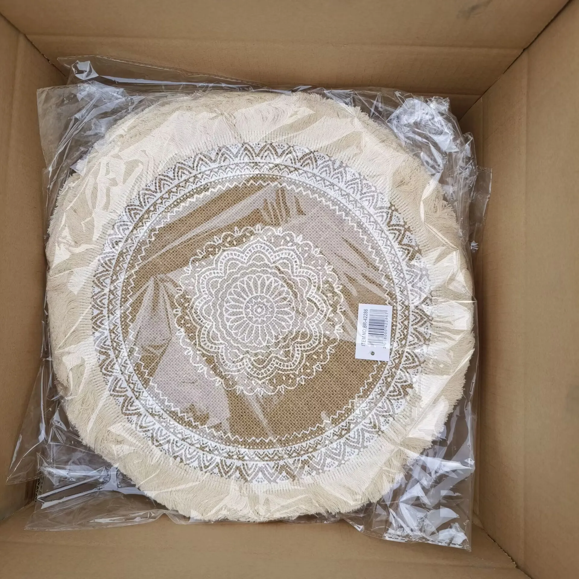 Handwoven Mat Corn Husk Table Mat Tea Set Heat Insulation Thickened