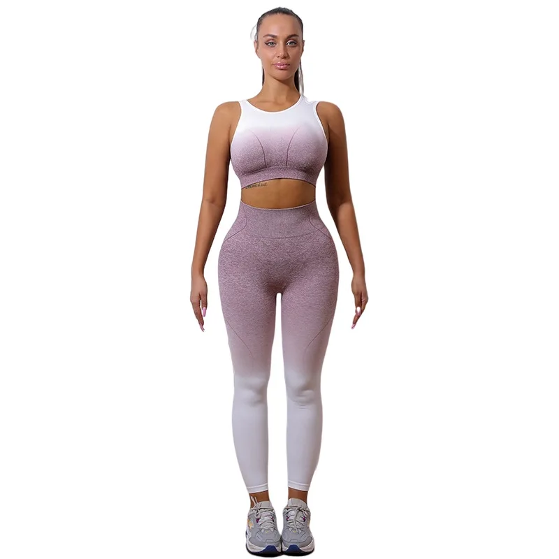 New High Impact Sports Bra Compression Leggings Active Gym Wear Custom