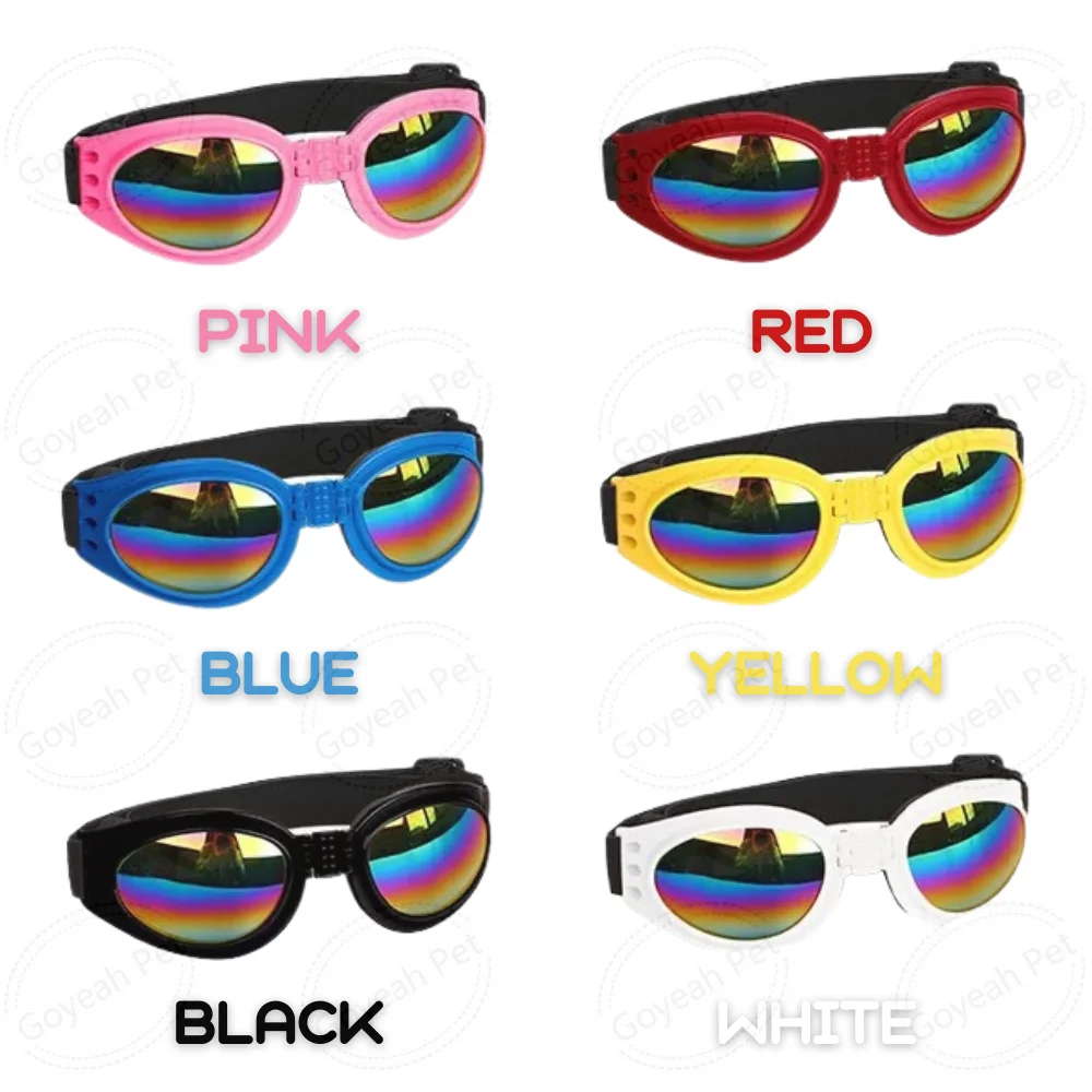 Adjustable Dog Goggles Uv Protection Dog Sunglasses Waterproof Pet Eye