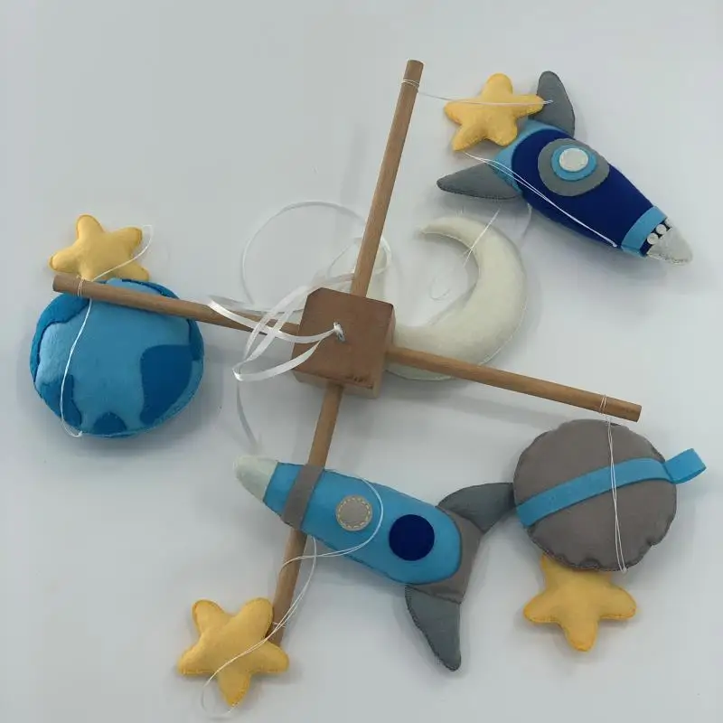 
Животные войлока для мобильного деревянная детская кроватка мобильного Войлок мобильных игрушка ручной работы кровать висит Войлок мобильных детские игрушки для детей 