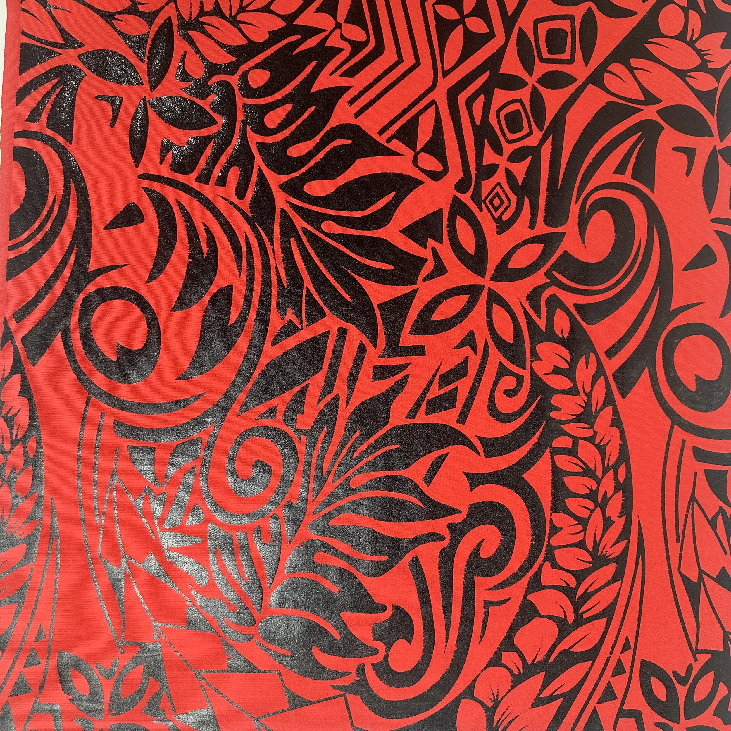 HL Polynesian Hawaiian Rropical Tribal Samoan Floral Pattern Printed ...