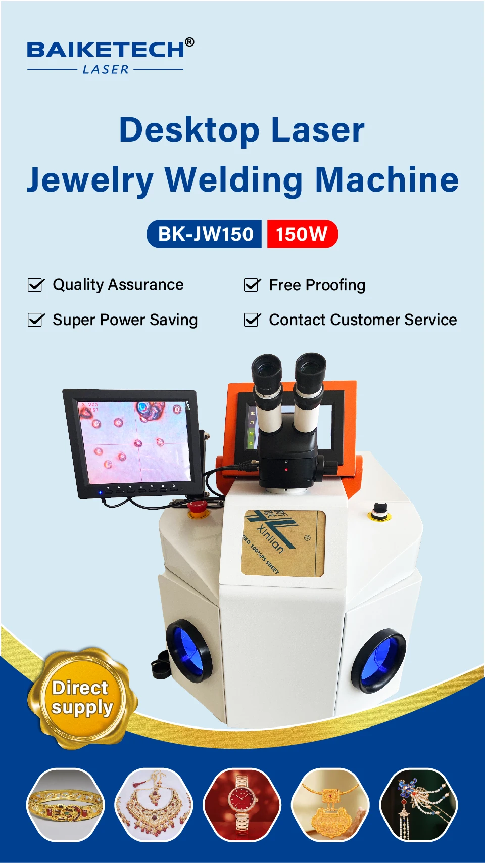 150w Gold Silver Jewellery Chain Making Machine Jewelry Laser Welding ...