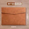 Bolsa para documentos A4 con tacto de piel, color marrón