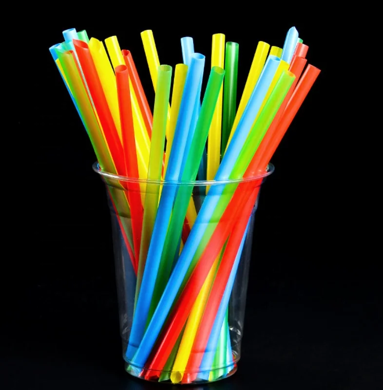 6mm small plastic hard juice straws