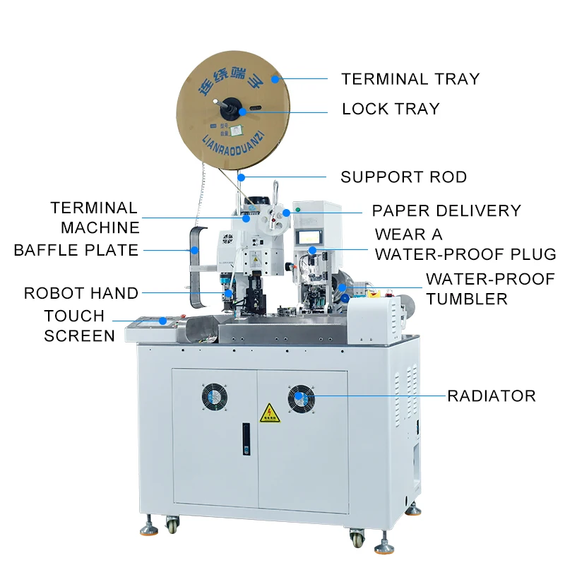 Automatic Waterproof Connectors Insert Crimping Machine Plastic Cable Gland Crimping Equipment for Automatic Cable Manufacturing