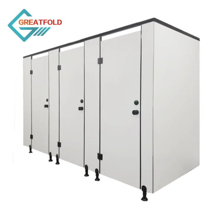 Modular Plastic Toilet Partition Systems with Phenolic Core Commercial Restroom Stalls Dividers for Hotels Public Toilet