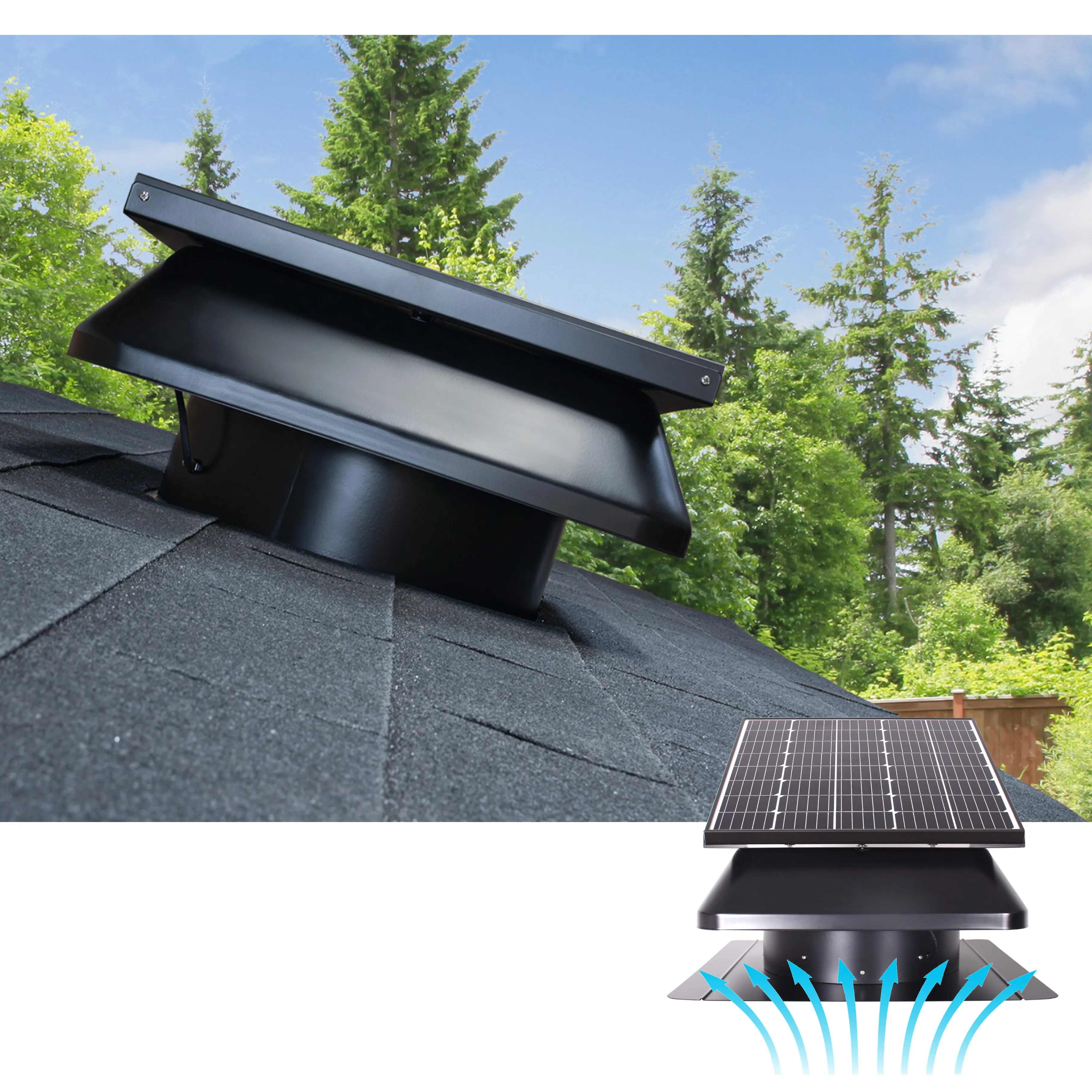 Industrial DC Electric HVAC Vent Attic Ventilation Fan