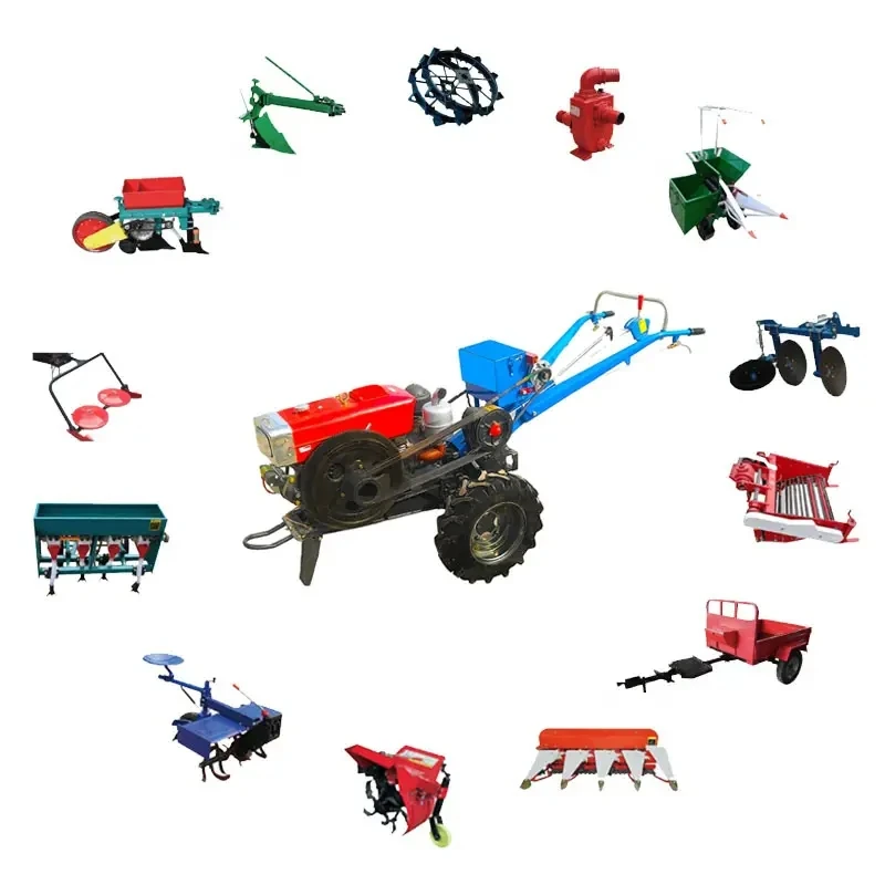 Hand 2WD Walking Tractor 15HP Cheap Price Small  Walking Tractor With Mower