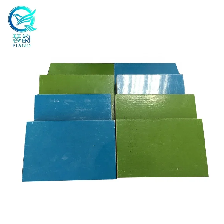 18mm 4x8 Green Yellow Blue Colour pp Plastic Laminated Film Faced Plywood Sheet for Construction / En314-2 Standard