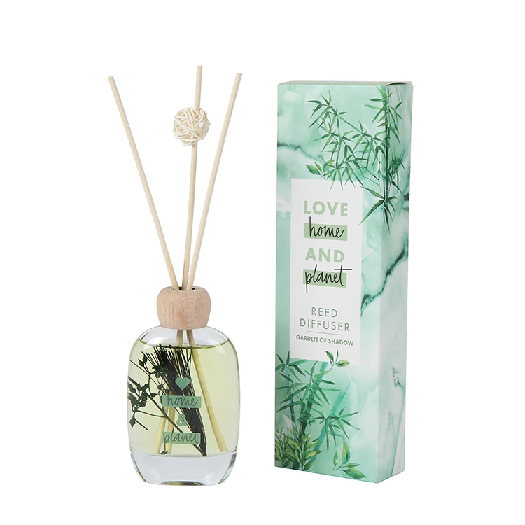 product perfect  reed diffuser gift set  premium wood lid glass bottle  natural rattan sticks  holiday home  office decor gift-15