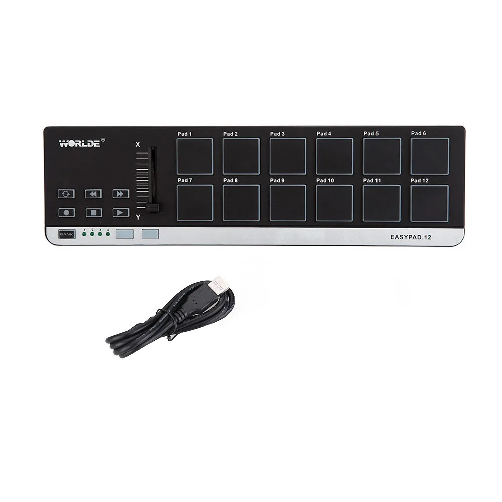 Worlde EasyPad.12 ポータブルミニUSB 12ドラムパッドMIDI
