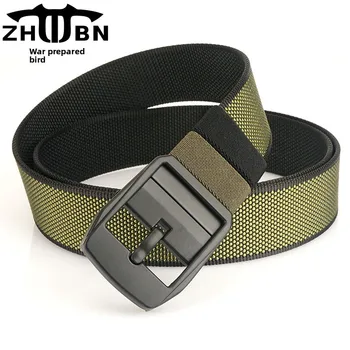 2024 Versatile Casual Canvas Belt Rotating Pin for Buckle Double-Sided Simple Interchangeable Design for Trouser-Durable Alloy